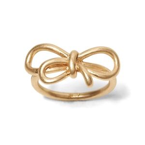 Banana Republic Golden Matte Bow Ring